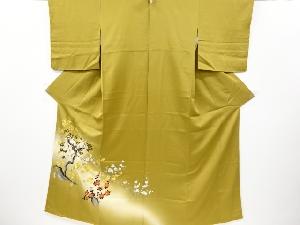 リサイクル　未使用品　梅に楓椿模様刺繍一つ紋付け下げ訪問着